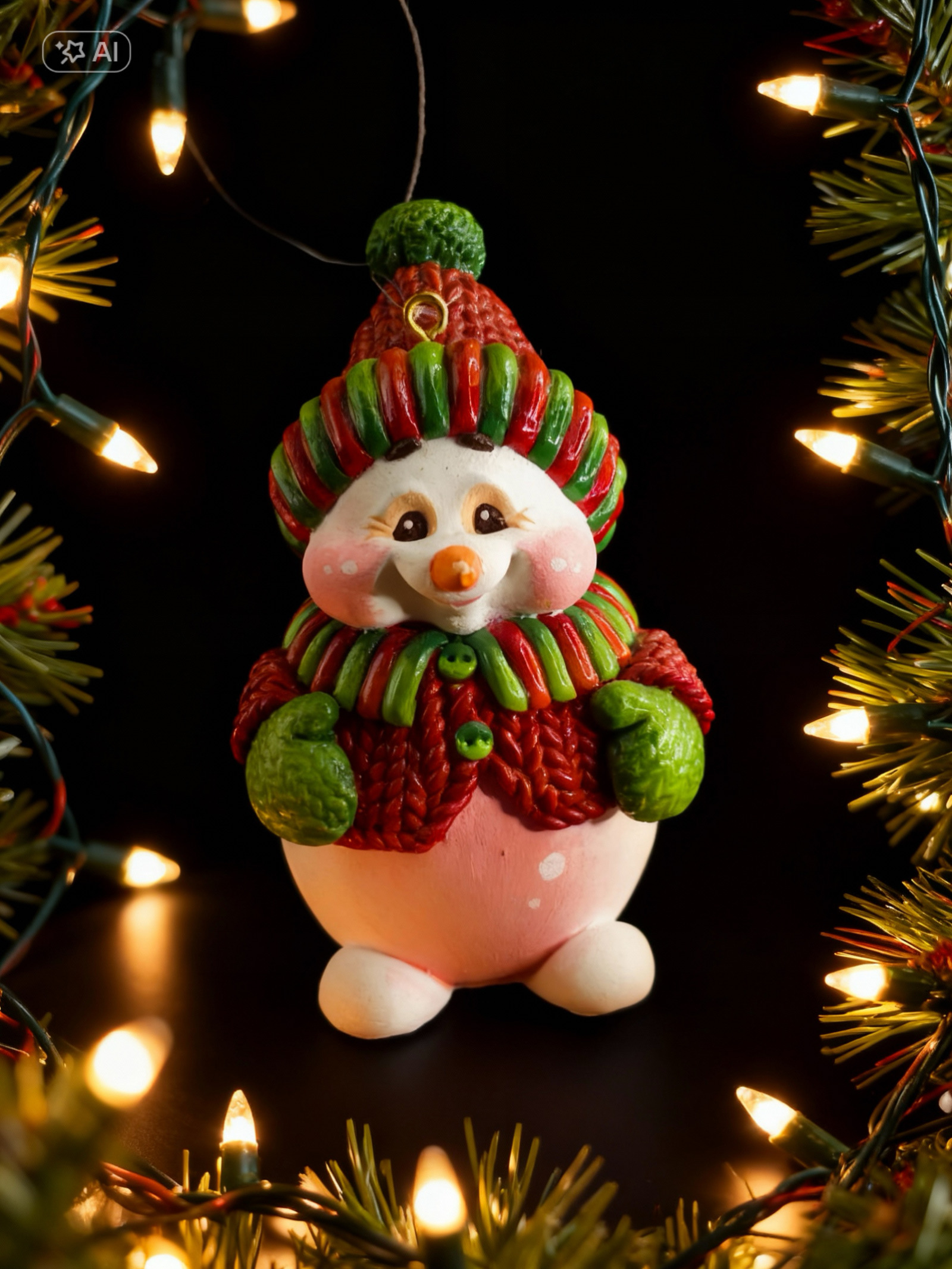 Елочная игрушка «Снеговик»